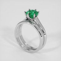 1.43 Ct. Emerald Ring, Silver 2