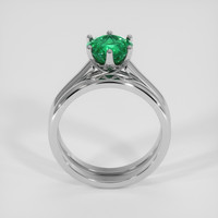 1.43 Ct. Emerald Ring, Silver 3