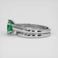1.43 Ct. Emerald Ring, Silver 4