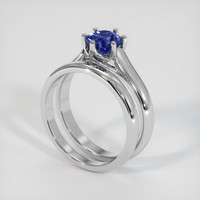 1.12 Ct. Blue Sapphire Ring, 10K White Gold 2