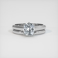 1.18 Ct. Grey Sapphire Ring, 10K White Gold 1