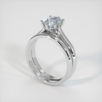 1.18 Ct. Grey Sapphire Ring, 10K White Gold 2