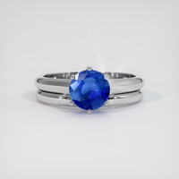 1.26 Ct. Blue Sapphire Ring, 10K White Gold 1