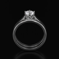0.92 Ct. Sapphire Ring, 14K White Gold 3