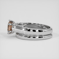 2.15 Ct. Pinkish Brown Sapphire Ring, 14K White Gold 4