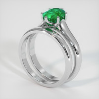 1.22 Ct. Emerald Ring, 18K White Gold 2