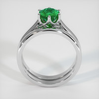 0.87 Ct. Emerald Ring, 18K White Gold 3