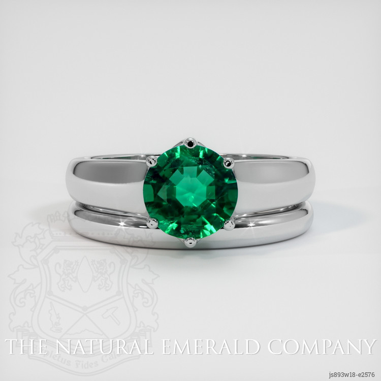Emerald Ring 1.23 Ct. 18K White Gold | The Natural Emerald Company
