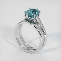 1.99 Ct. Sapphire Ring, 18K White Gold 2