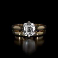 2.24 Ct. White Sapphire Ring, 10K Yellow Gold 1