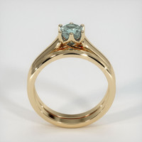 0.74 Ct. Green Sapphire Ring, 10K Yellow Gold 3