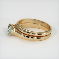 0.74 Ct. Green Sapphire Ring, 10K Yellow Gold 4