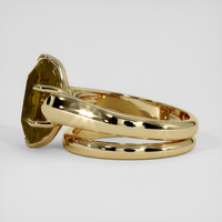 8.35 Ct. Greenish Brown Chrysoberyl Ring, 14K Yellow Gold 4