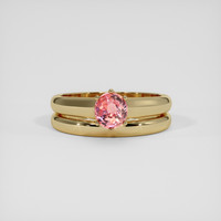 1.03 Ct. Padparadscha Sapphire Ring, 14K Yellow Gold 1