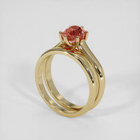 2.00 Ct. Padparadscha Sapphire Ring, 14K Yellow Gold 2
