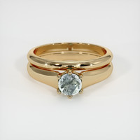 0.76 Ct. Grey Sapphire Ring, 14K Yellow Gold 1