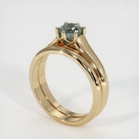 0.76 Ct. Grey Sapphire Ring, 14K Yellow Gold 2
