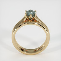 0.76 Ct. Grey Sapphire Ring, 14K Yellow Gold 3