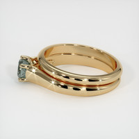 0.76 Ct. Grey Sapphire Ring, 14K Yellow Gold 4