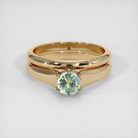 0.63 Ct. Sapphire Ring, 14K Yellow Gold 1