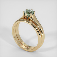 0.63 Ct. Sapphire Ring, 14K Yellow Gold 2