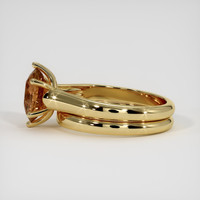 3.11 Ct. Orangish Brown Sapphire Ring, 14K Yellow Gold 4