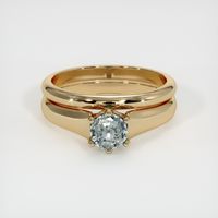 0.68 Ct. Grey Sapphire Ring, 14K Yellow Gold 1