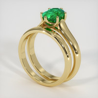 1.22 Ct. Emerald Ring, 18K Yellow Gold 2