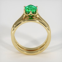 1.22 Ct. Emerald Ring, 18K Yellow Gold 3