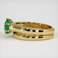 0.87 Ct. Emerald Ring, 18K Yellow Gold 4