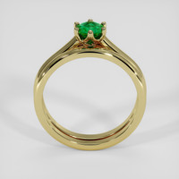 0.34 Ct. Emerald Ring, 18K Yellow Gold 3