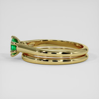 0.34 Ct. Emerald Ring, 18K Yellow Gold 4