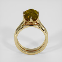 8.35 Ct. Greenish Brown Chrysoberyl Ring, 18K Yellow Gold 3