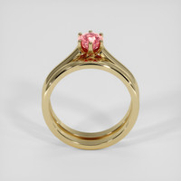 1.03 Ct. Padparadscha Sapphire Ring, 18K Yellow Gold 3
