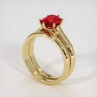 2.13 Ct. Ruby Ring, 18K Yellow Gold 2