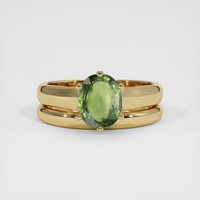 1.95 Ct. Green Sapphire Ring, 18K Yellow Gold 1