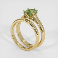1.95 Ct. Green Sapphire Ring, 18K Yellow Gold 2