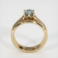 0.68 Ct. Grey Sapphire Ring, 18K Yellow Gold 3