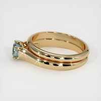 0.68 Ct. Grey Sapphire Ring, 18K Yellow Gold 4