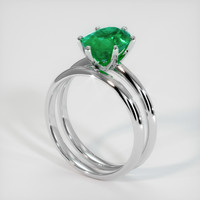 1.82 Ct. Emerald Ring, Platinum 950 2