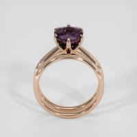 3.15 Ct. Pinkish Brown Sapphire Ring, 14K Rose Gold 3
