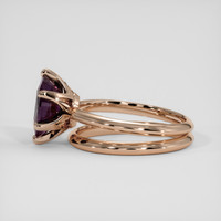 3.15 Ct. Pinkish Brown Sapphire Ring, 14K Rose Gold 4