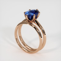 3.10 Ct. Sapphire Ring, 18K Rose Gold 2