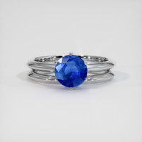 1.26 Ct. Blue Sapphire Ring, 10K White Gold 1