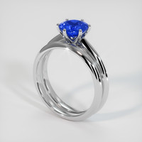 1.26 Ct. Blue Sapphire Ring, 10K White Gold 2