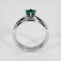 0.72 Ct. Bluish Green Sapphire Ring, 14K White Gold 3