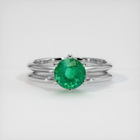 1.29 Ct. Emerald Ring, 18K White Gold 1