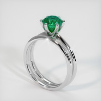 1.29 Ct. Emerald Ring, 18K White Gold 2