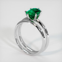 1.62 Ct. Emerald Ring, 18K White Gold 2