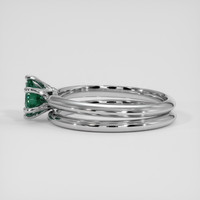0.72 Ct. Bluish Green Sapphire Ring, 18K White Gold 4